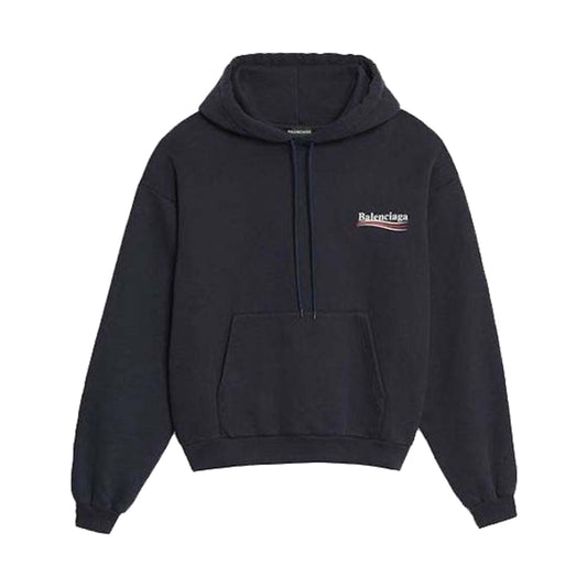 Balenciaga Political Campaign Logo Hoodie Navy
