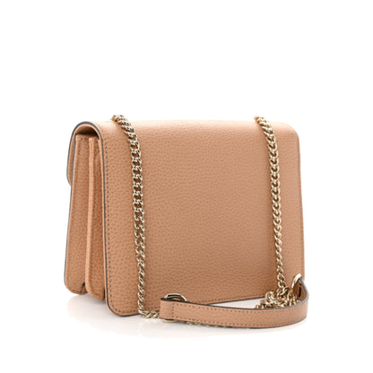 Gucci Dollar Calfskin Interlocking G Shoulder Bag Camelia