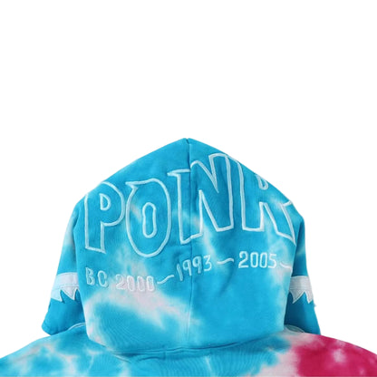 Bape Tie Dye PONR Shark Wide Full Zip Hoodie Multi