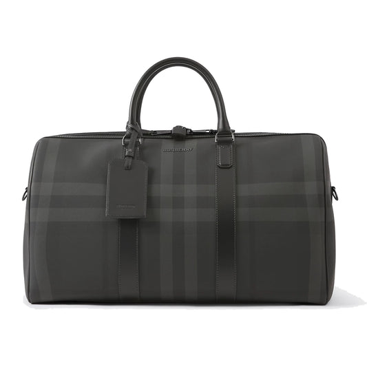 Burberry Boston Holdall Duffle Bag Charcoal
