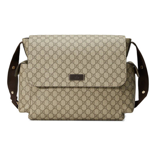 Gucci GG Supreme Canvas Diaper Bag Beige