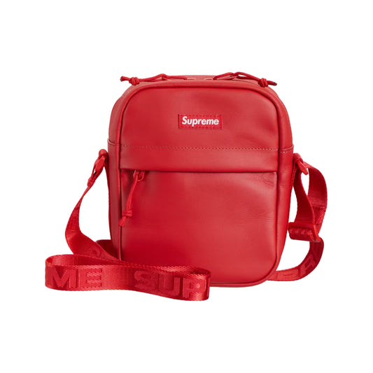 Supreme Leather Shoulder Bag Red