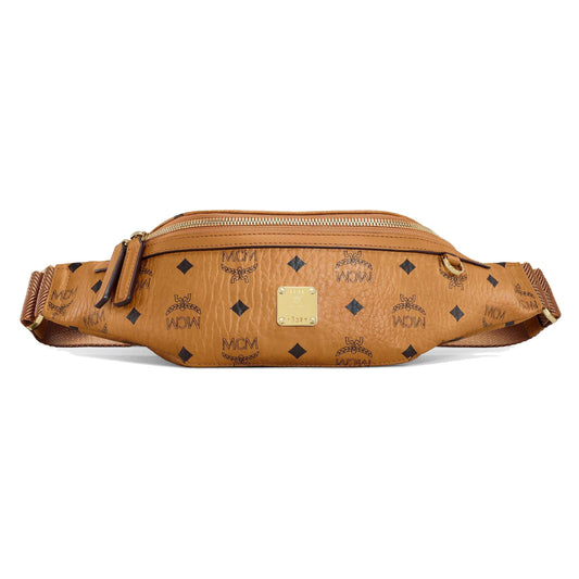 MCM Fursten Belt Bag In Visetos Cognac