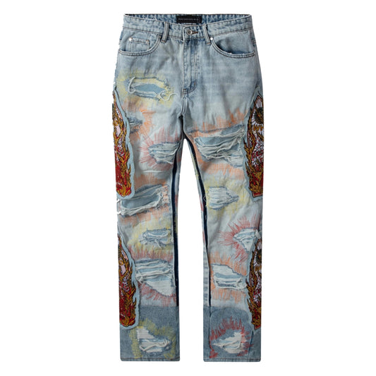 Who Decides War Barrage Denim Jeans Sky Blue