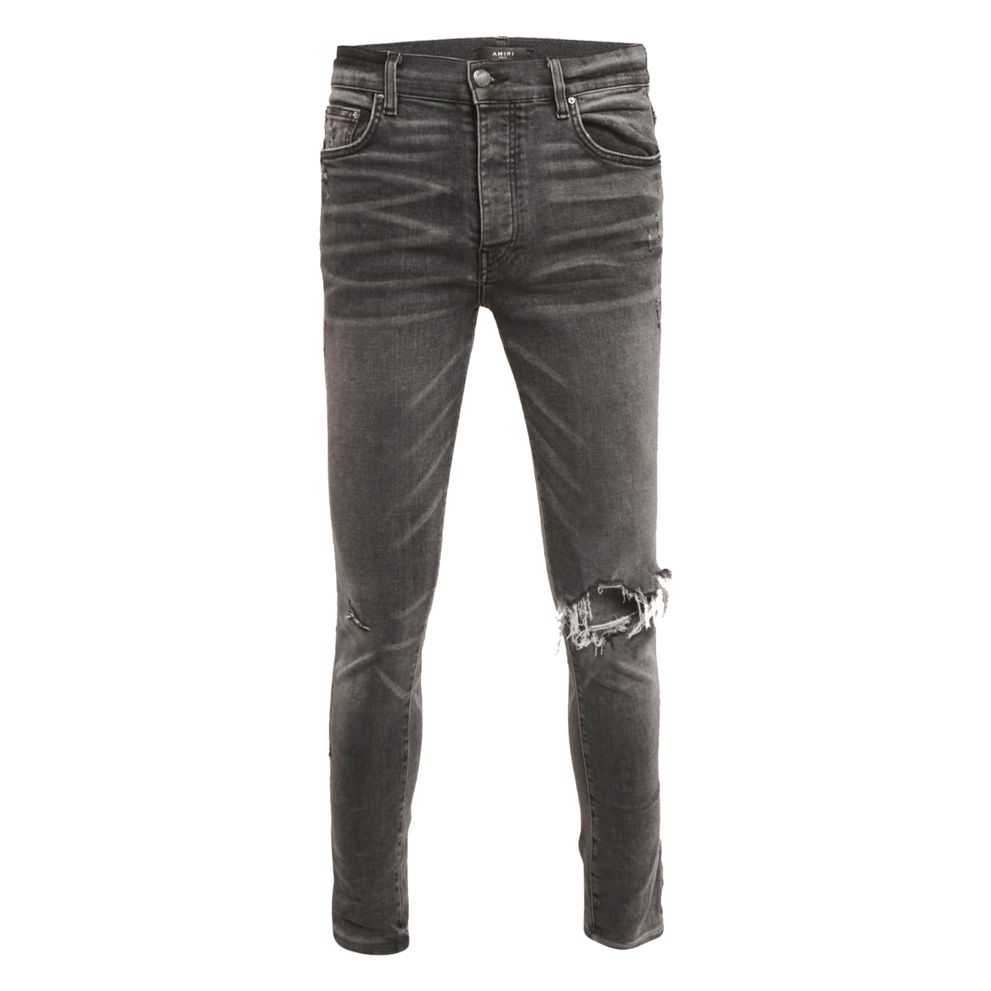 Amiri Broken Jeans Dark Grey