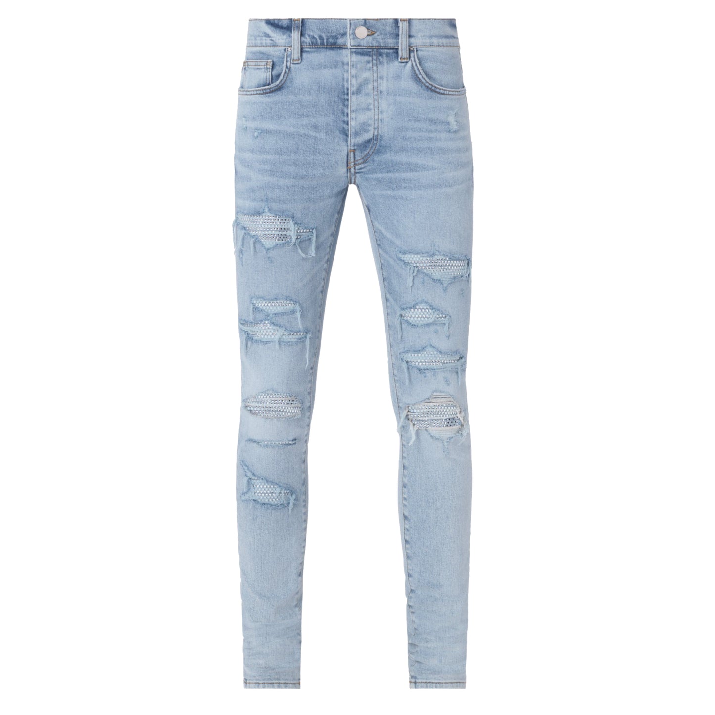 Amiri Swarovski Crystal Embellished Jean Blue