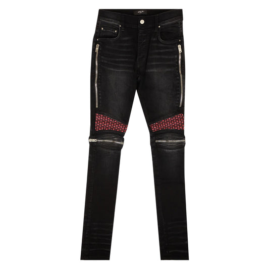 Amiri Velvet Pajama MX2 Jean Black/Red