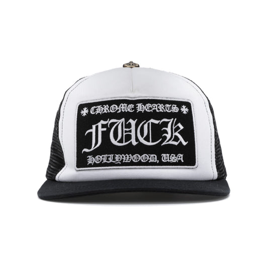 Chrome Hearts Fuck Hollywood Trucker Hat Black/White