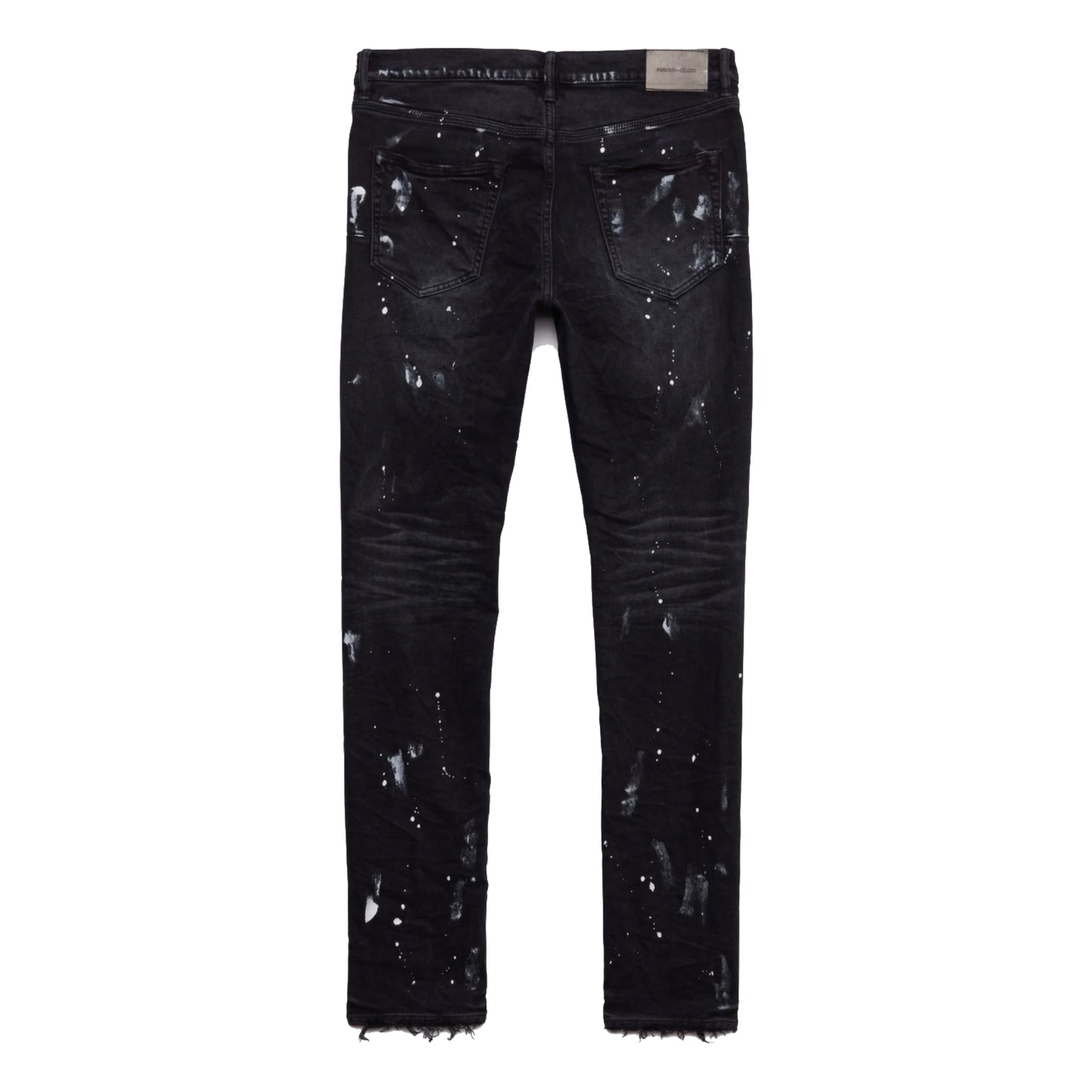 Purple Brand Resin Knee Slit Skinny Jeans Black