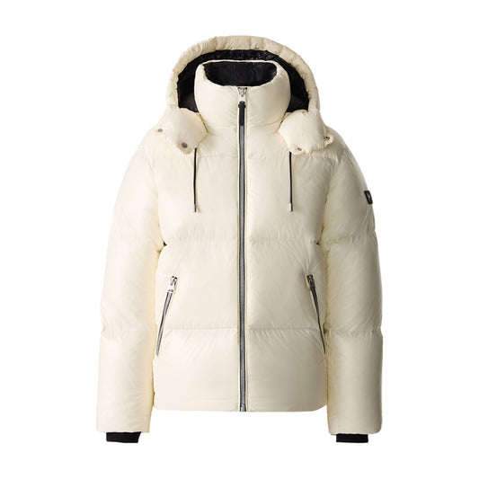 Mackage Kent Short Hooded Puffer Jacket Cream