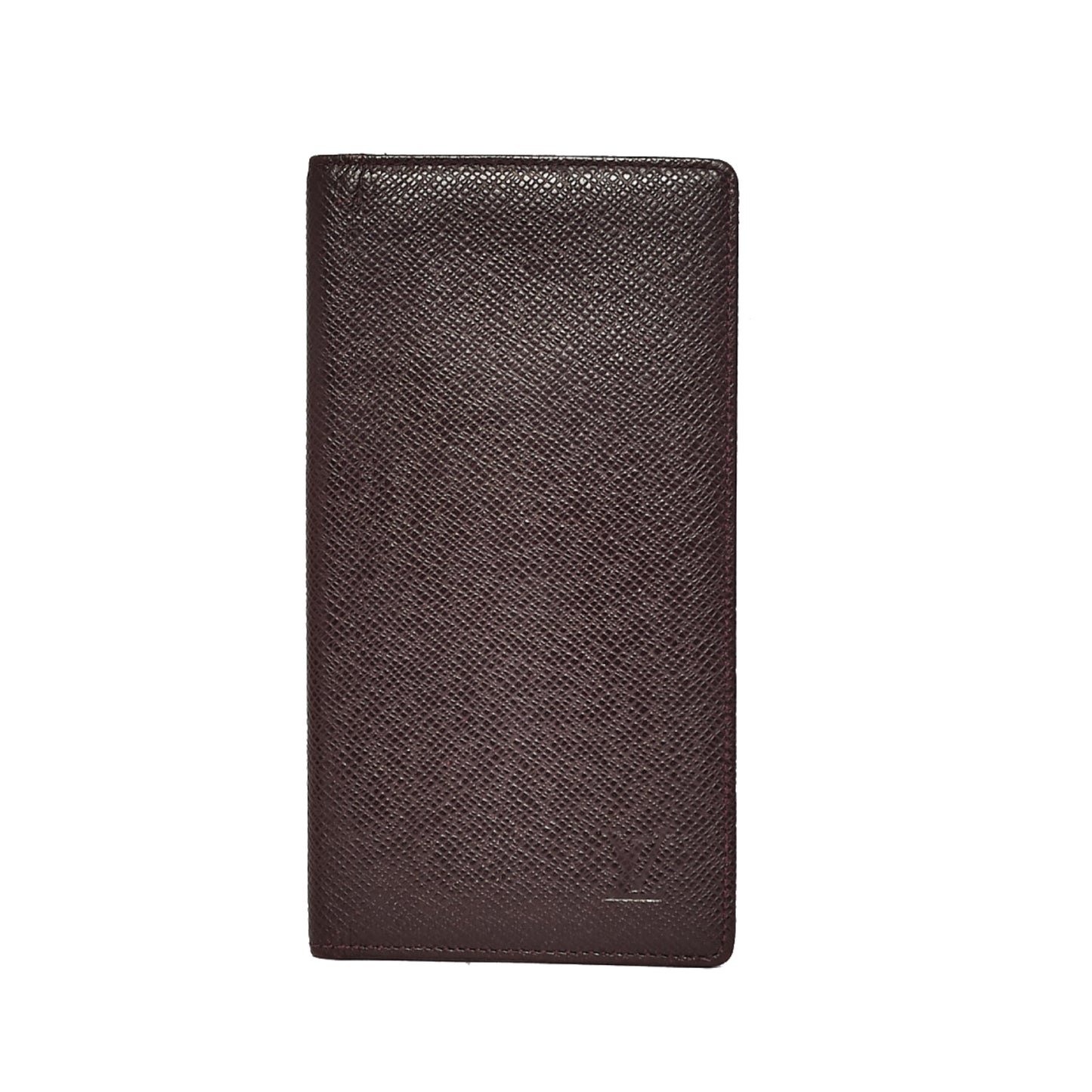 Louis Vuitton Brown Leather Taiga Long Wallet