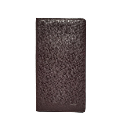 Louis Vuitton Brown Leather Taiga Long Wallet