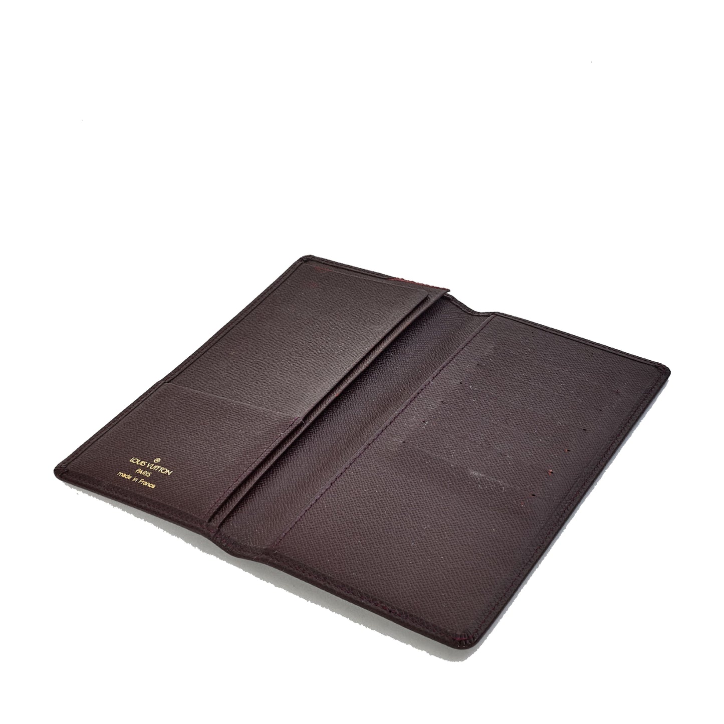 Louis Vuitton Brown Leather Taiga Long Wallet