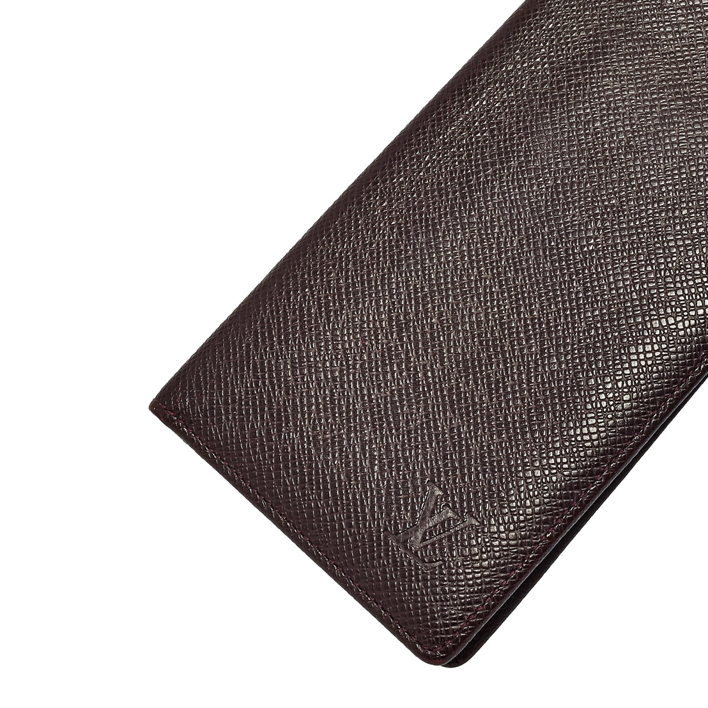 Louis Vuitton Brown Leather Taiga Long Wallet