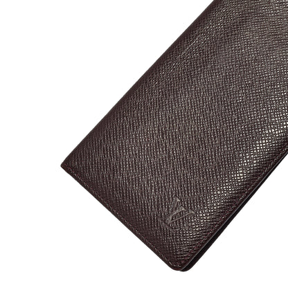 Louis Vuitton Brown Leather Taiga Long Wallet