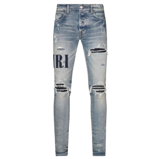 Amiri Denim Applique Logo Jeans Clay Indigo