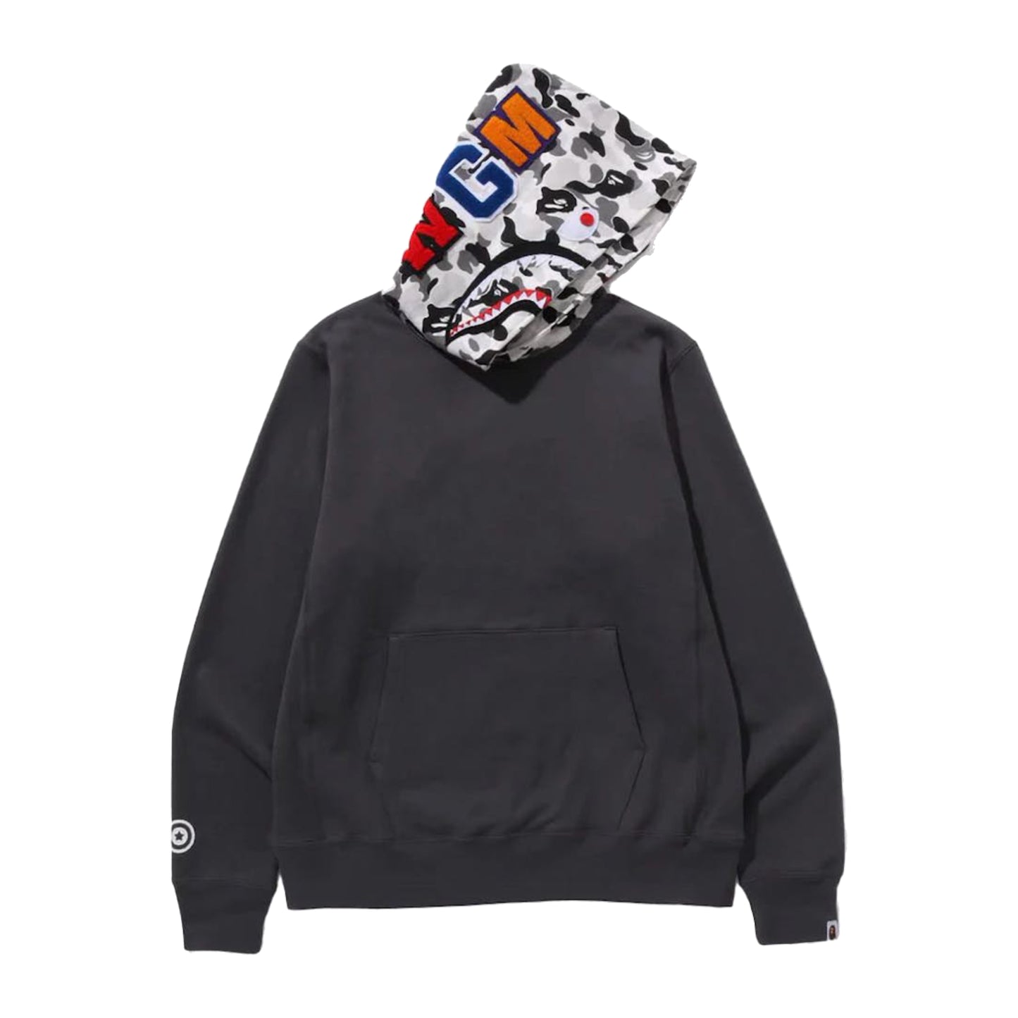 BAPE ABC Camo Shark Pullover Hoodie Charcoal