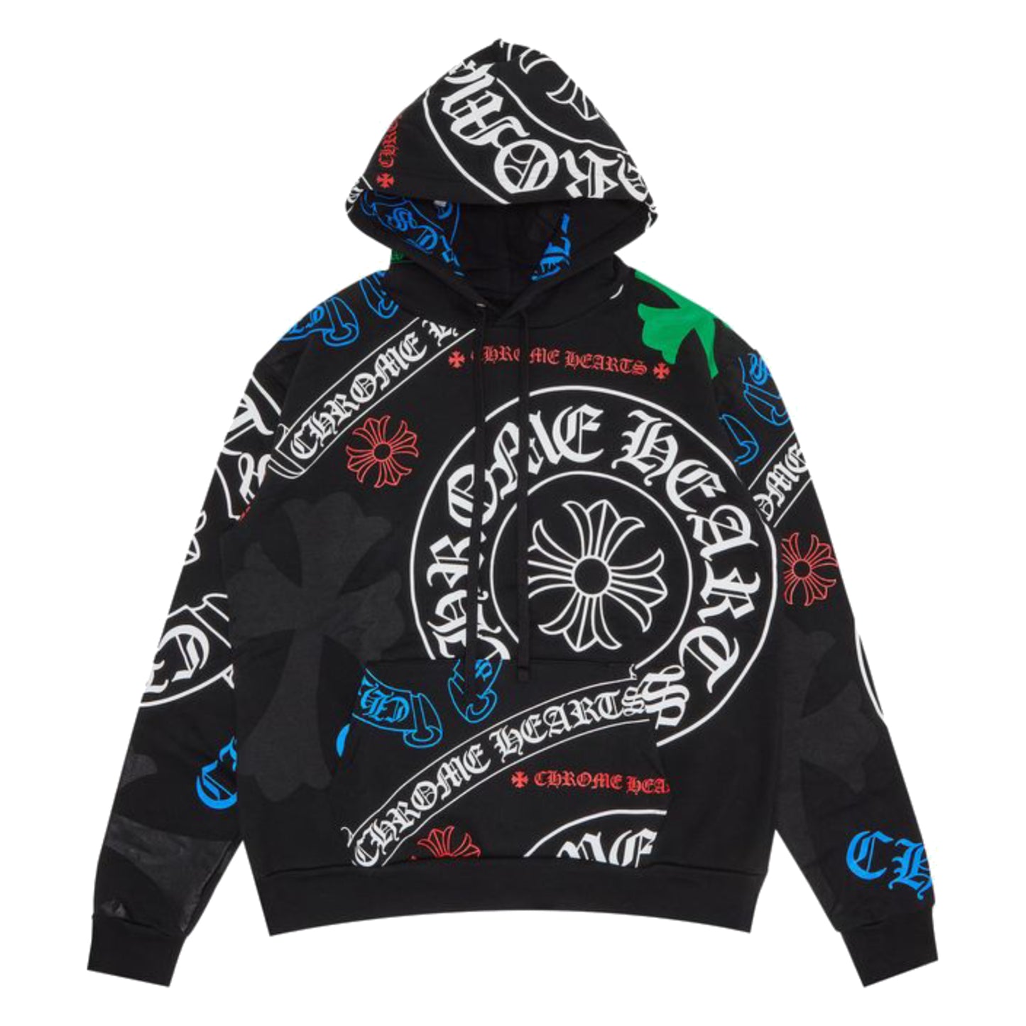 Chrome Hearts Stencil Hoodie 'Black/Multicolor'