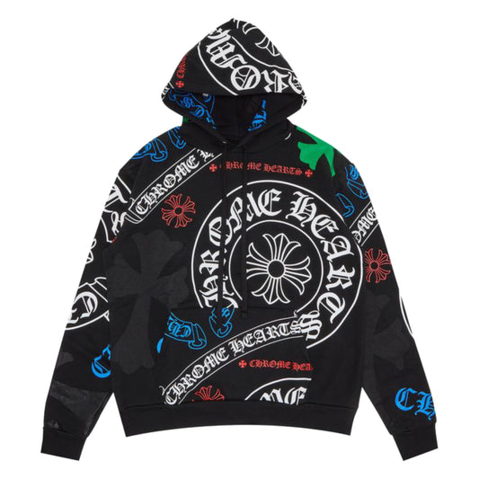 Chrome Hearts Stencil Hoodie 'Black/Multicolor'
