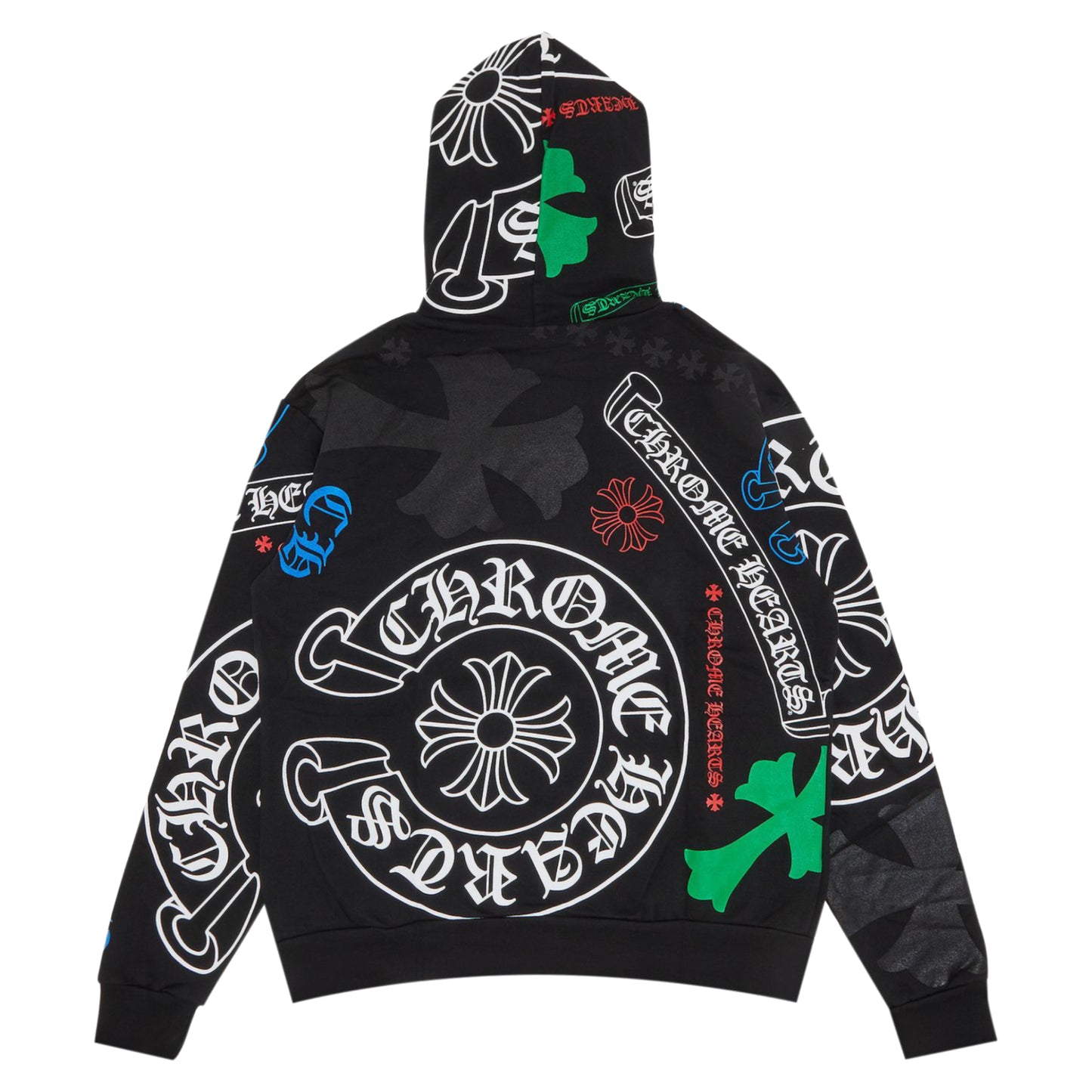 Chrome Hearts Stencil Hoodie 'Black/Multicolor'