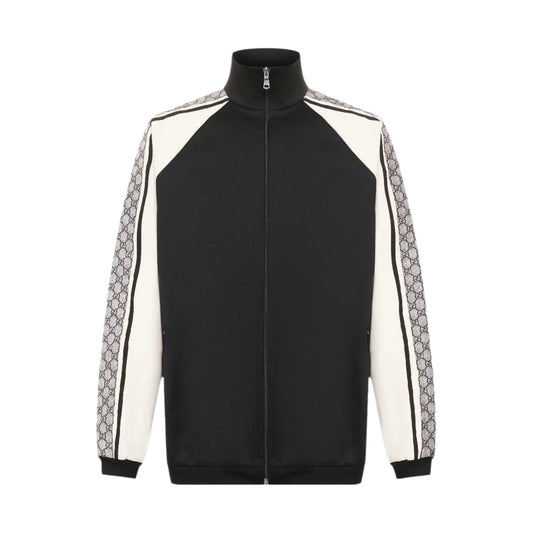 Gucci Oversize Technical Jersey Jacket Black/Ivory