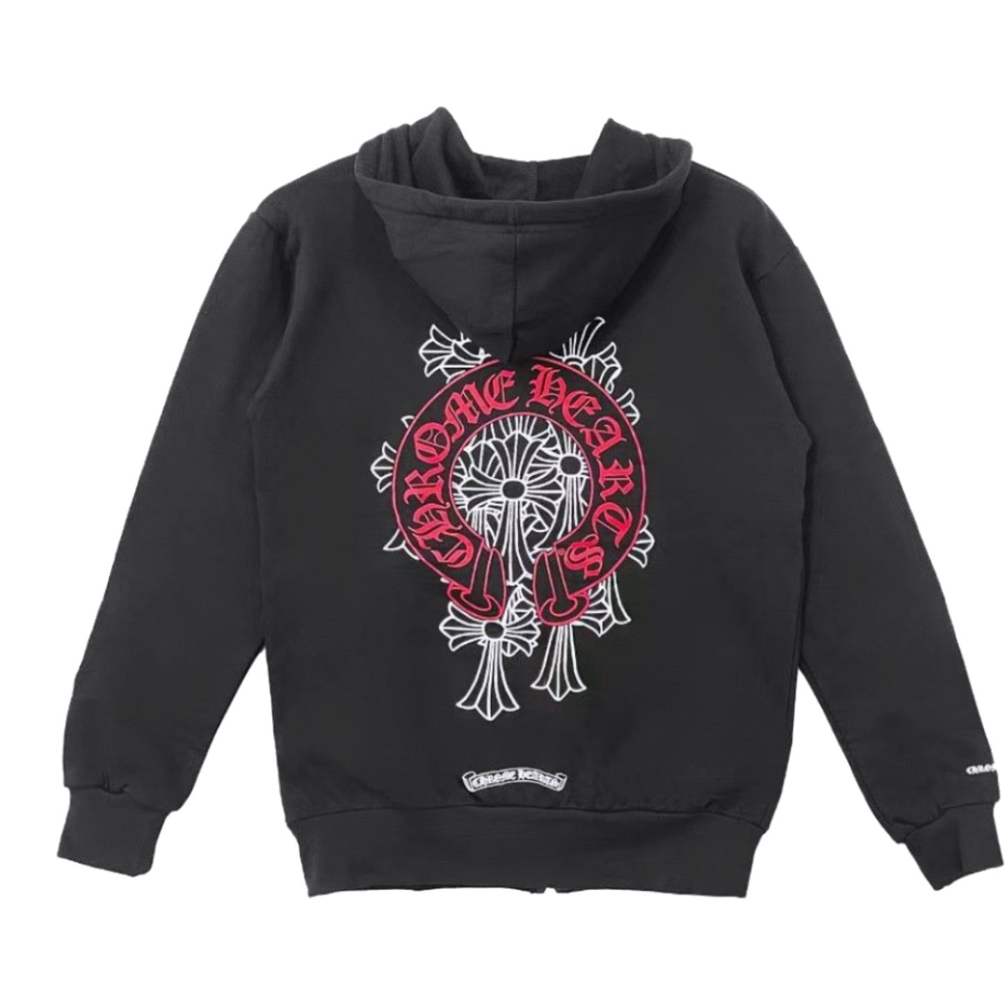 Chrome Hearts Thermal Red Horseshoe Zip Up Hoodie