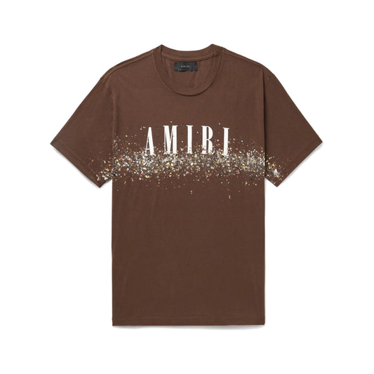 Amiri Crystal T-shirt Brown
