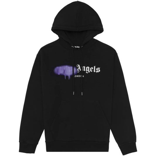 Palm Angels Milano Sprayed Logo Hoodie Purple