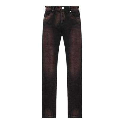 RTA Olivier Highlight Denim Jeans Black/Red