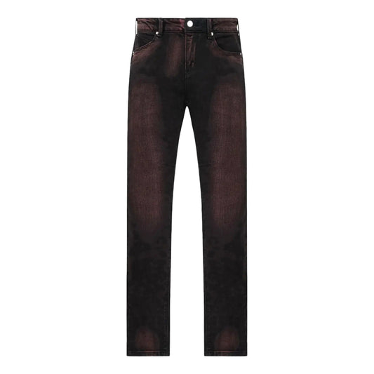 RTA Olivier Highlight Denim Jeans Black/Red