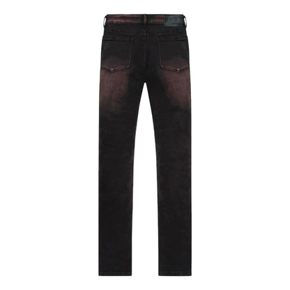 RTA Olivier Highlight Denim Jeans Black/Red