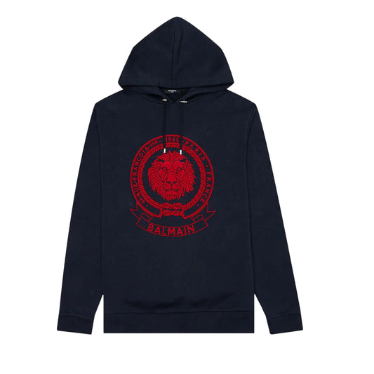 Balmain Flock Coin Sweatshirt 'Marine/Rogue'