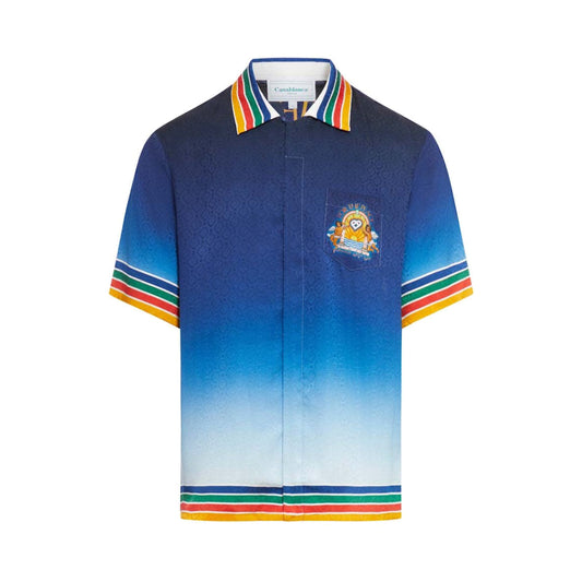 Casablanca For The Peace-Print Shirt Blue/Multi