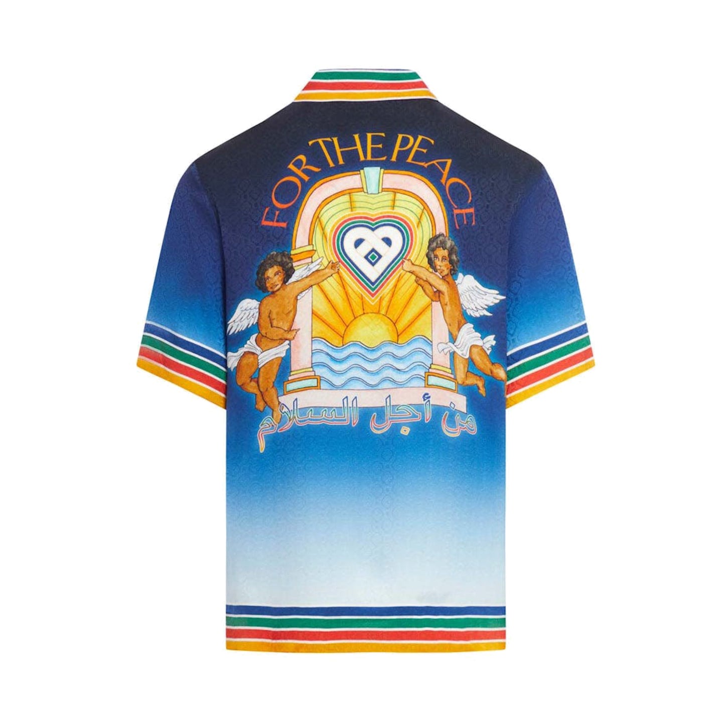 Casablanca For The Peace-Print Shirt Blue/Multi