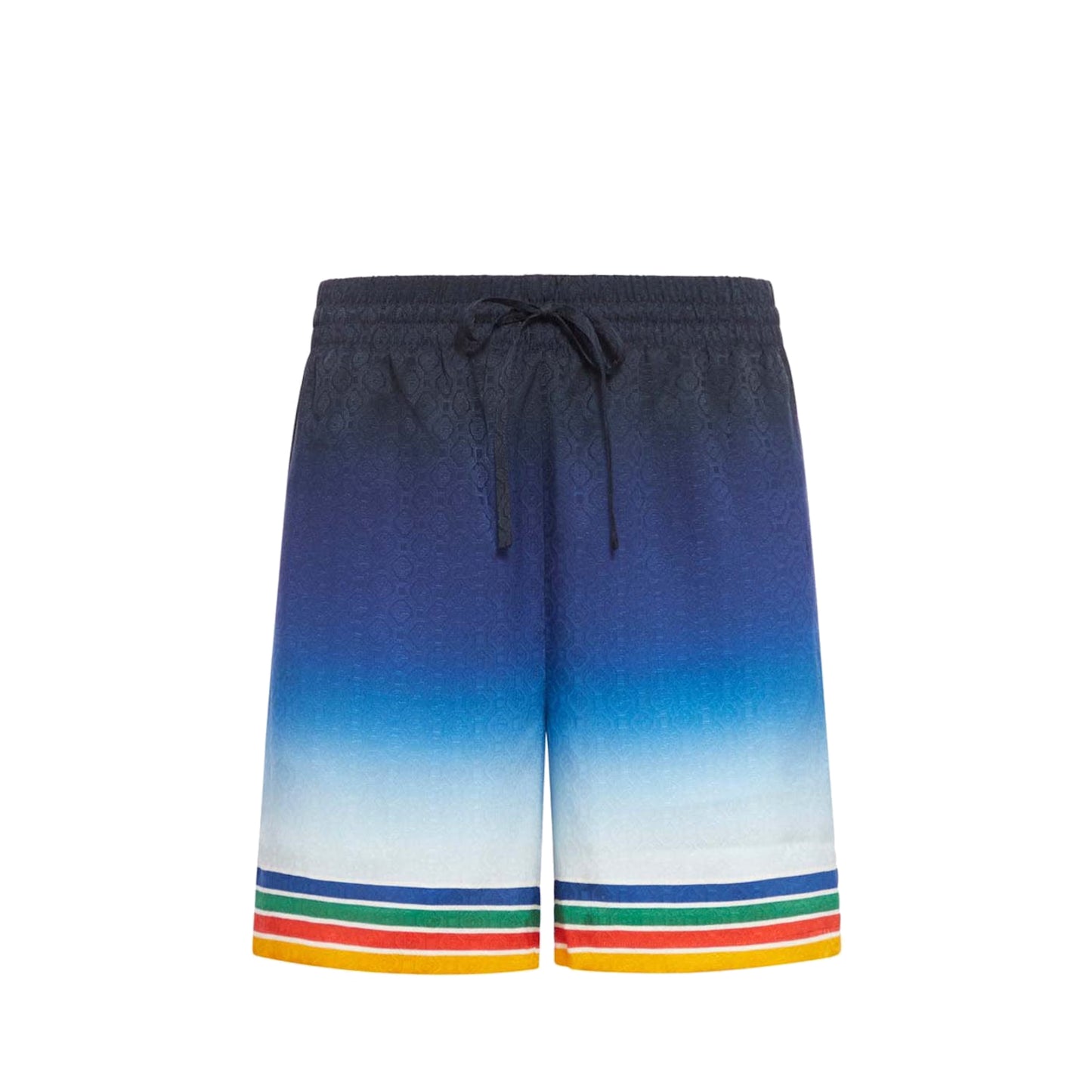 Casablanca Rainbow Monogram Silk Shorts Blue/Multi