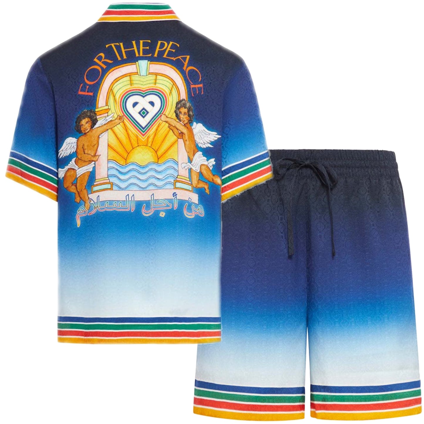 Casablanca Rainbow Monogram Silk Full Set Blue/Multi