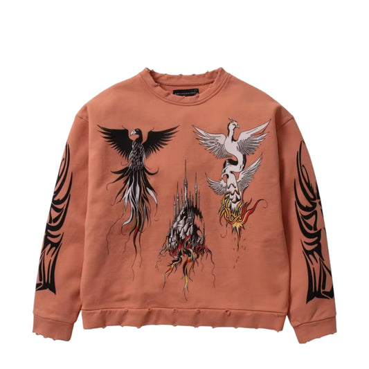 Who Decides War Orange Nefarious Winged Hoodie