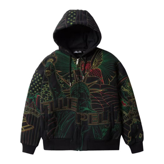 WHO DECIDES WAR Black Pelle Pelle Edition Monument Hoodie
