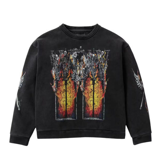 Who Decides War Black Anvil Crewneck Sweatshirt