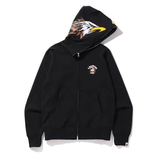 Bape Eagle Full Zip Hoodie Black