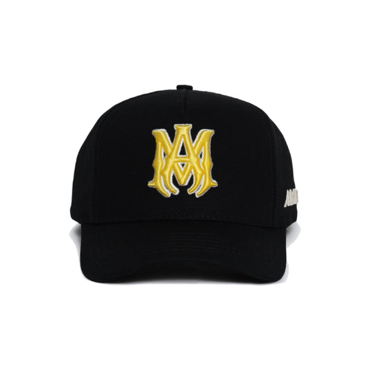Amiri Ma Outline Canvas Hat Black And Yellow
