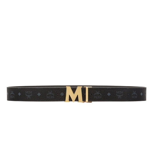 MCM Claus M Reversible Belt 1.75" In Visetos Black (Size 28 To 34)