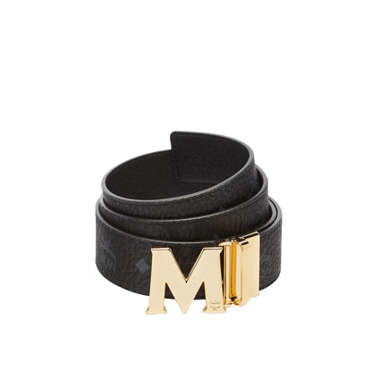 MCM Claus M Reversible Belt 1.75" In Visetos Black (Size 28 To 34)