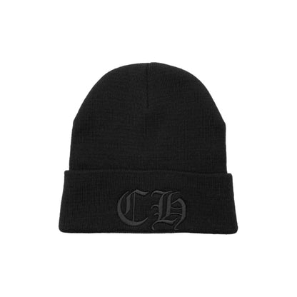 Chrome Hearts CH Embroidered Logo Beanie Black/Black