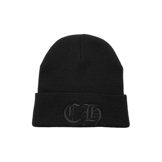 Chrome Hearts CH Embroidered Logo Beanie Black/Black