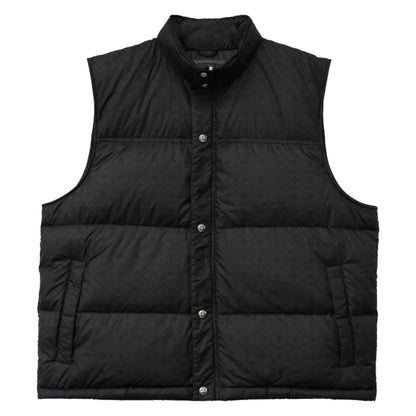 Chrome Hearts Tonal Monogram Cross Pattern Puffer Down Vest Black