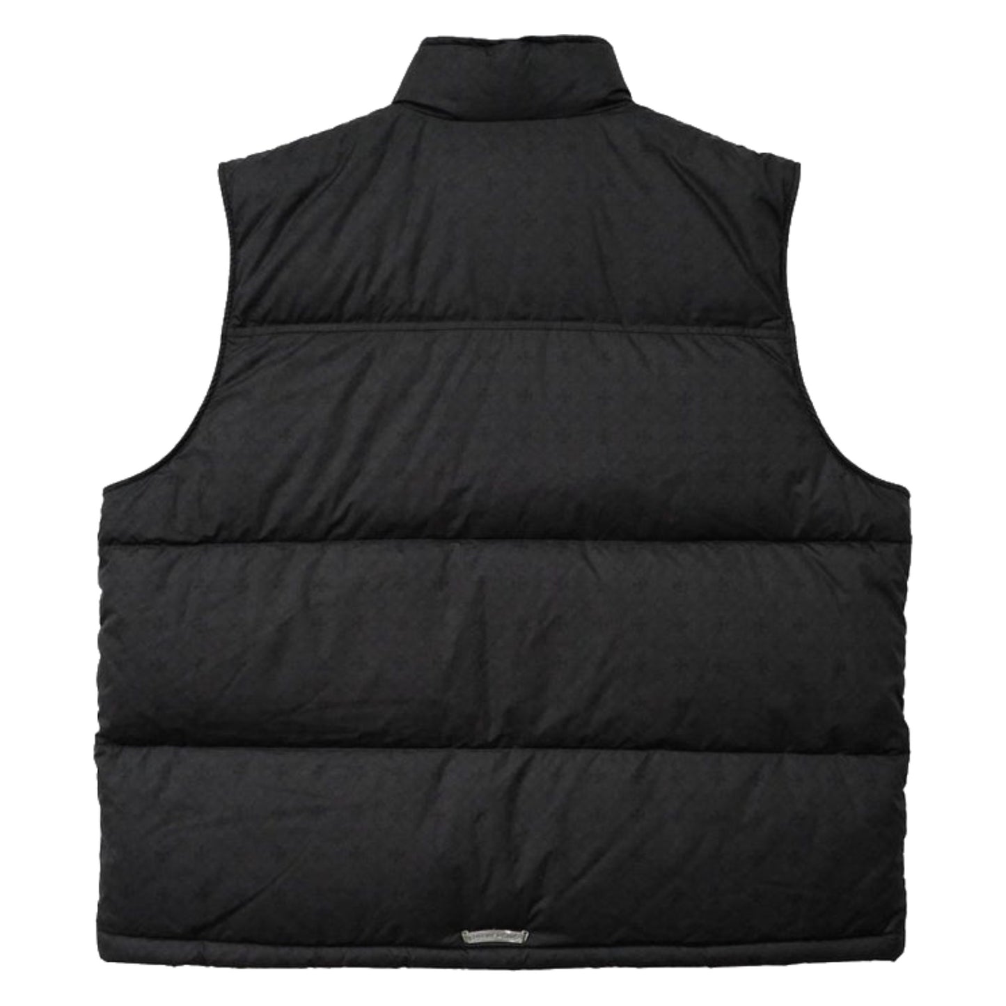 Chrome Hearts Tonal Monogram Cross Pattern Puffer Down Vest Black