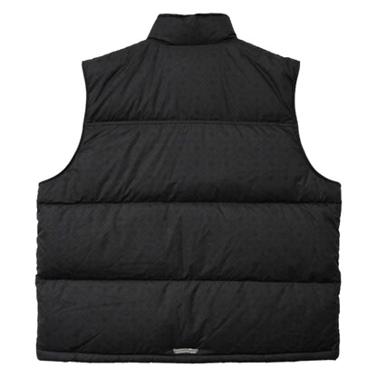 Chrome Hearts Tonal Monogram Cross Pattern Puffer Down Vest Black