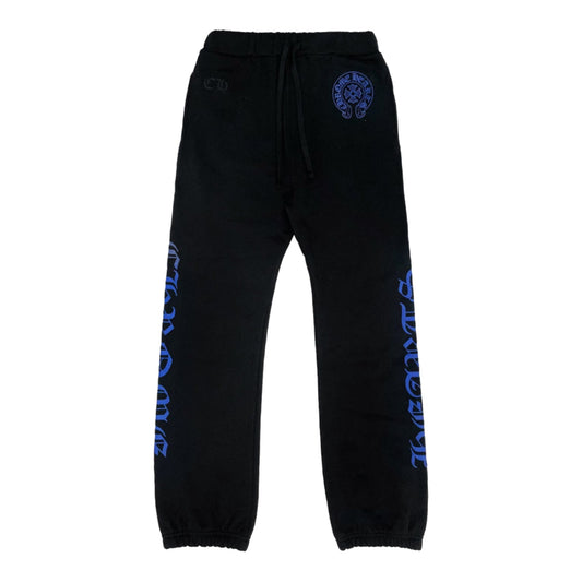 Chrome Hearts Horseshoe Script Logo Sweatpants Black/Blue