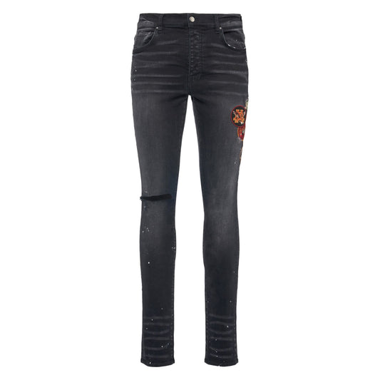 Amiri Vintage Multi Patch Jeans Aged Black